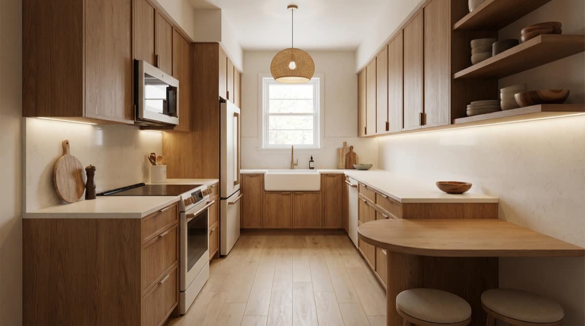 Japandi Warm AI kitchen redesign preview