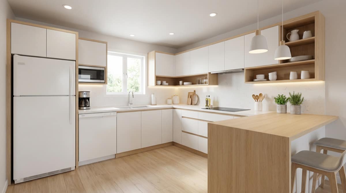 Scandinavian Light AI kitchen redesign preview