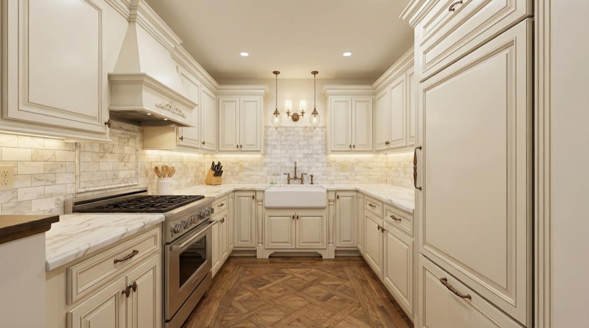 Traditional Elegant AI kitchen redesign preview